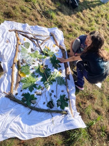 Mandala aus Naturmaterialien